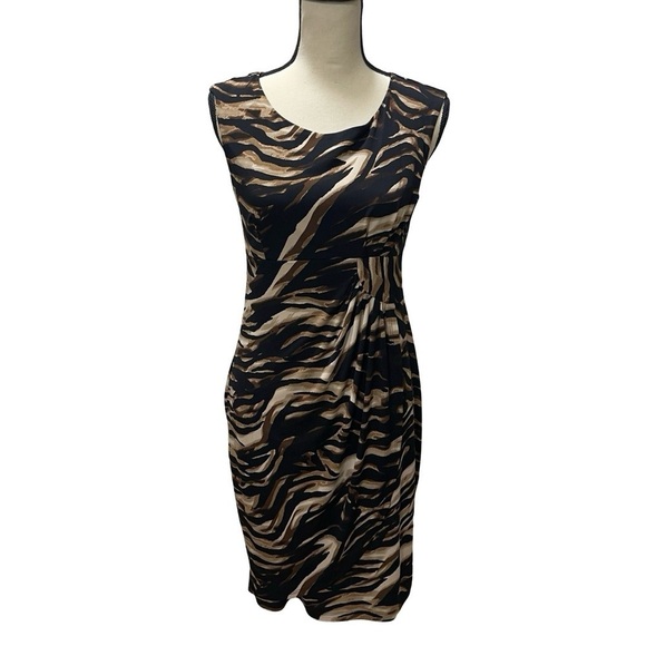 Saint Tropez West Animal Print Dress Size 8 - Picture 1 of 11